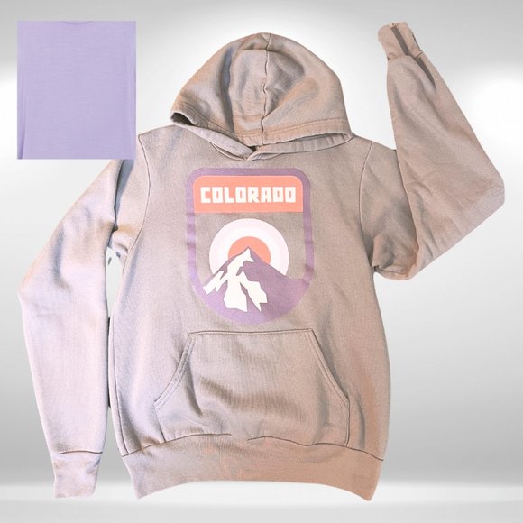 Light purple, grey Colorado hoodie from the Denver airport - Picture 1 of 5